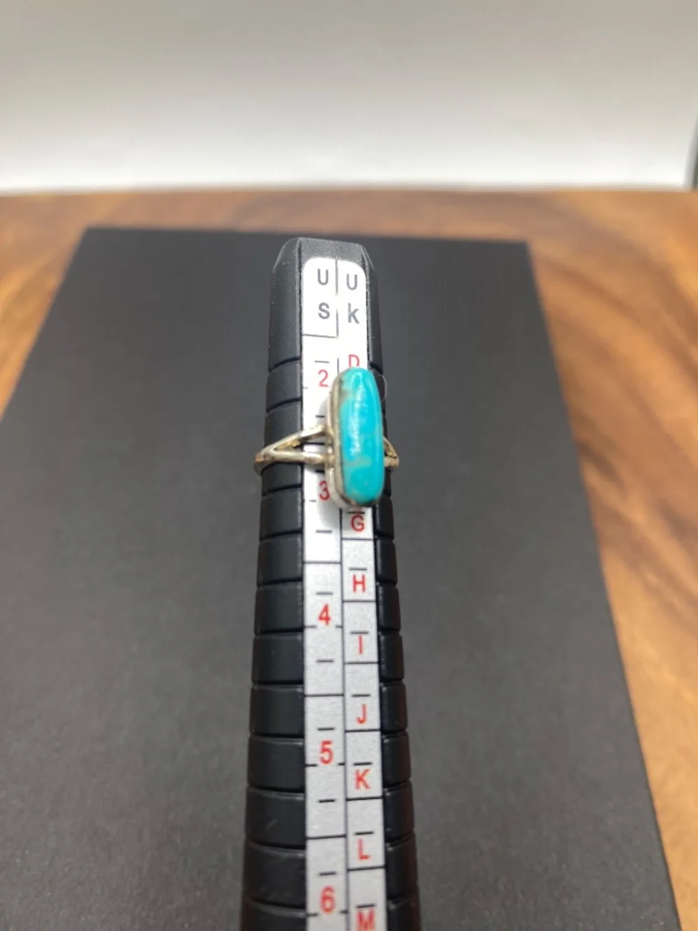 Vintage Sterling Silver Turquoise Pinky Child Ring Southwestern Old Handmade